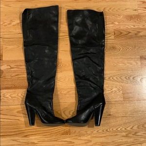 Aldo OTK Leather Heeled Boot